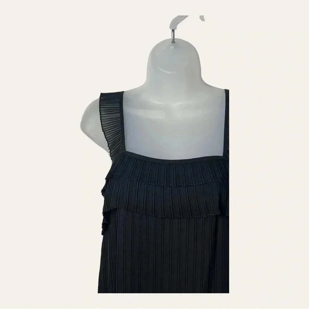 0485W. JUICY COUTURE MINI DRESS ACCORDION BLACK AND PINK IN‎ COLOR SIZE 0